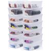 Iris Ohyama Scatole Portaoggetti, 5L, Set di 14, Trasparente, Chiusura facile, Impilabile, Plastica Trasparente, Per Armadio, Scaffali, Scuola, Organizzazione, Giocattoli, Cartoleria, Scarpe, MCB-5