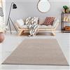 Jimri Fashion4Home - Tappeto a pelo corto in tinta unita per salotto, cameretta dei bambini, camera da letto, studio, ufficio, corridoio e cucina, colore: beige, dimensioni: 140 x 200 cm