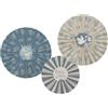 Folat 24986 Decorazioni Baby Shower per Ragazzo - Set ventaglio decorativo - Blooming Baby Boy - 3 pezzi - Decorazioni Gender Reveal