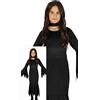 FIESTAS GUIRCA Costume elegante della famiglia gotica per ragazze - Costume gotico con elegante abito gotico lungo nero - Costumi di Halloween per ragazze età 3-4 anni