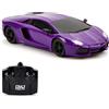 CMJ RC Cars Lamborghini LP700-4 - Auto radiocomandata con telecomando e licenza ufficiale, scala 1:24, luci di lavoro da 2,4 Ghz. Grande giocattolo per bambini (viola)