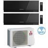 Mitsubishi Climatizzatore Condizionatore Mitsubishi Kirigamine Zen Wifi Nero Dual Split Inverter 7000 + 12000 BTU con U.E. MXZ-2F42VF classe A+++/A++ NOVITÁ