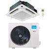 Midea Climatizzatore Condizionatore Midea Cassetta 4 vie Slim con griglia Breezeless R32 36000 BTU MCD1-36HRFNX(GA) INVERTER Classe A++/A+