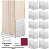 VEVOR Confezione di Supporti 10 Pezzi per Pali in Legno 149 x 143 x 160 mm, Set di Base per Pali Interni in Acciaio a Carbonio per Ancoraggio Pali in Legno Ringhiere, Corrimano di Terrazze, Portici