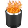 VEVOR Braciere Senza Fumo 400 x 390 mm Braciere da Esterni con Cassetto Cenere Rimovibile, Braciere Portatile 6,5 kg Interno in Acciaio Inossidabile SUS430, per Campeggio all'Aperto in Patio, Nero