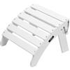 VEVOR Pouf Adirondack Pieghevole in Plastica HDPE, Pouf Adirondack Resistente alle Intemperie per Patio Poggiapiedi per Sedia Adirondack, Utilizzato per Esterni Portico Piscina Prato Cortile, Bianco