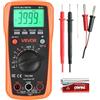 VEVOR Multimetro Digitale, Voltmetro DC/AC TRMS da 4000 Conteggi, Multimetro con Selezione Automatica per Misurazioni di Corrente, Tensione, Resistenza, Capacità, Temperatura, Diodi, Continuità