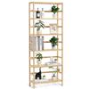VEVOR 6 Ripiani Libreria in Bambù, Scaffale Portaoggetti Autoportante Multifunzionale Porta Piante per Fiori, Scaffale per Archiviazione per Bagno Camera da Letto Ufficio Studio Colore Naturale