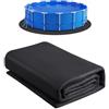 VEVOR Rotondo Rivestimento Piscina, Rivestimento Piscina per Piscine Fuori Terra, Tappetino Piscina Extra Spesso, Materiale Tessuto Geotessile Durevole Sottofondo, 640 cm 180 g/m² Nero