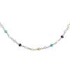 SINGULARU - Collana Crystals Colors. Pendente in Argento Sterling 925 con Finitura Placcata Rodio o Oro 18Kt. Catena Taglia Unica. Gioielli per Donna
