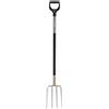 Fiskars Forcone per Terreni Duri e Sassosi, con 4 Rebbi, Lunghezza: 132 cm, Acciaio al Boro di Alta Qualità, Grigio/Nero, Ergonomico, 1070679