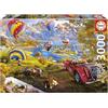 Educa - Puzzle di 3000 pezzi per adulti | Valle di Montgolfières. Misura: 120 x 85 cm. Include un servizio perduto per lo stock. Da 14 anni (19947)