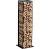 VEVOR Portalegna da Ardere per Interni, 330 x 320 x 1120 mm, Supporto per Impilare Tronchi, Supporta fino a 45,4 kg, Portalegna in Acciaio Verniciato a Polvere per Camino Peso 4,2 kg