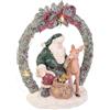 BIZZOTTO Babbo Tyson Verde con Coronacina LED Decorazione Natalizia 22,5cm