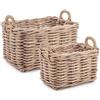 Andrea Bizzotto Set 2 Ceste in Rattan Malang con Manici L58 L49 cm