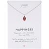 LUUK LIFESTYLE Collana con Ciondolo Cristallo Rosso rubino, Argento, 50cm