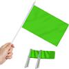 Anley Green Mini Flag Confezione da 12 - Bandiere in Miniatura Tenute in Mano in Miniatura Verde Solido su Stick - 5.5x8 Pollici con Asta Solida e Parte Superiore della Lancia