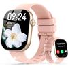 Cillso Smartwatch Uomo Donna, 2.01 Orologio Smartwatch con Chiamata Bluetooth e Risposta Vivavoce, Fitness Tracker con Contapassi/Sonno/Cardiofrequenzimetro, Impermeabile 5ATM, 100+ Sports Smart Watch Rosa