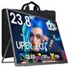 UPERFECT 23.8 Pollici 120Hz QLED Monitor Portatile, FHD 1080P 125% SRGB Ampio Display Opaco con Supporto Regolabile 180° USB C HDMI per Laptop/MacBoo/SteamDec/Smartphone/Mini PC, Compatibile con VESA