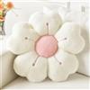 Ddliury Cuscino a forma di fiore, cuscino decorativo per letto e divano, grazioso cuscino a forma di margherita, decorazione per dormitorio (bianco, 38 cm)