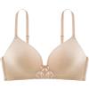Dorina Michelle Reggiseno Senza Fili Morbido, Leggermente Imbottito, Spalline Regolabili, Dettagli in Pizzo Sottile e Ali in Power Mesh per Comfort e Supporto, Beige