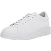 ARMANI EXCHANGE Venice Con Logo Ricamato Sulla Suola Della Piattaforma, Scarpe da ginnastica Uomo, Bianco Opaco, 41 EU