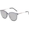 SOJOS Occhiali da Sole da Donna Ragazza Grandi Vintage Specchio Occhiali da Sole Tondi Moda con Rivetti Rotondi Cat Eye Sfumature SJ2068, Grigio chiaro/argento specchiato