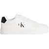 Calvin Klein Uomo Sneakers con Suola Preformata Classic Mono in Pelle, Bianco (Bright White/Black), 44