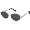 SOJOS Occhiali da sole Donna Uomo Retrò Ovale Metallo Vogue Classici Protezione UV400 Occhiali da sole SJ1217