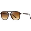 kimorn Retro Occhiali da Sole per Donna Uomo Trendy Retro Occhiali Da Sole Rettangolo Frame Shades K1649 (Tartaruga/Marrone)