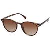 SOJOS Occhiali da Sole da Donna Uomo Polarizzati Tondi Vintage Ragazza Rotondi Specchio Ragazzo Piccola Stile Classico UV400 Lente SJ2113, Tartaruga/Marrone Radiante