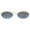 SOJOS Retro Ovale Strass Smalto Metallo Occhiali Da Sole Per Le Donne 90 Stili Bling Disco Trendy Occhiali Da Sole Per Le Donne Con Viso Largo SJ1205