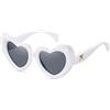 SHEEN KELLY Occhiali da sole a forma di cuore gonfiati per donne uomini Vintage Love Trendy Retro Thick Frame Party Y2K Fashion Eyewear
