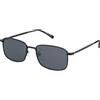 SOJOS Retro Rettangolare Metallo Polarizzato Occhiali Da Sole Uomo Donna 90 Quadrato Trendy Classico UV400 Protezione Occhiali Da Sole SJ1215, Nero , m