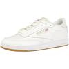 Reebok Club C 85, Scarpe da Ginnastica Basse Unisex - Adulto, Bianco (White/Light Grey/Gum), 42.5 EU