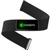 COOSPO Fascia Cardio H9Z Ricaricabile, Bluetooth 5.0/ANT+ Cardiofrequenzimetro HRM Fitness Tracker Impermeabile IP67, Compatibile con Wahoo, Zwift, Strava, Elite HRV