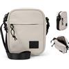 JOHNNY URBAN Borsa a Tracolla Uomo e Donna Sabbia - Luis - Piccolo Borsello per Viaggio e Lavoro - Messenger Bag per Festival - Impermeabile