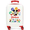 Disney Joumma Disney Mickey Peek a Boo Valigia da cabina bianca 33 x 50 x 20 cm Rigida ABS Chiusura a combinazione laterale 28,4 L 2 kg 4 ruote doppie bagaglio a mano, bianco, Valigia cabina