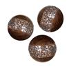 Creative Scents Schonwerk Brown Walnut Decorative Orbs for Bowls and Vase Fillers (Set of 3) Resin Sphere Balls for Living, Dining Room, Coffee Table Centerpiece Home Decor - Great Gift Idea