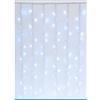 Elektronova Tenda Luminosa 200 LED, 3Mt, Luce Bianca, Cavo Bianco, IP65, Prolungabile, Effetto Flash, Con fili uniformi da 1 metro, ghirlanda nataliza, negozi, balcone natale