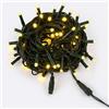 Elektronova Catena Luminosa 100 LED, 10Mt, Luce Giallo, Cavo Nero, IP65, Prolungabile, Effetto Flash Bianco, ghirlanda nataliza, negozi, balcone