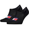 Tommy Hilfiger Footie, Calzini Unisex - Adulto, Nero, 43-46