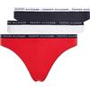 Tommy Hilfiger Donna Slip Confezione da 3 Intimo, Multicolore (Desert Sky/White/Primary Red), M
