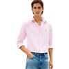 Tommy Hilfiger Uomo Camicia Flex Poplin Classic in Cotone, Rosa (Classic Pink/Stripe), L