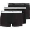 Tommy Hilfiger Uomo Pantaloncini Boxer Confezione da 3 Intimo, Multicolore (Grey Heather/Black/White), S