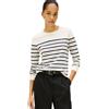 Tommy Hilfiger Donna Pullover Jersey Fine con Scollo Rotondo, Marrone (Dark Night Navy/Calico Multi STP), S