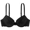 Dorina Claire Reggiseno Super Push-Up Demi, con Ferretto, Coppe Modellate, Micro Fibra Morbida e Dettagli in Pizzo Sensuale, Nero