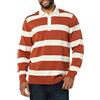 Amazon Essentials Maglione da Rugby Uomo, Castagna Righe, L