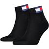 Tommy Hilfiger Quarter, Calzini Unisex - Adulto, Nero, 39-42