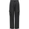 Only ONLCASHI Cargo Pant Wvn Noos Pantaloni, Raven, SW / 32L Donna
